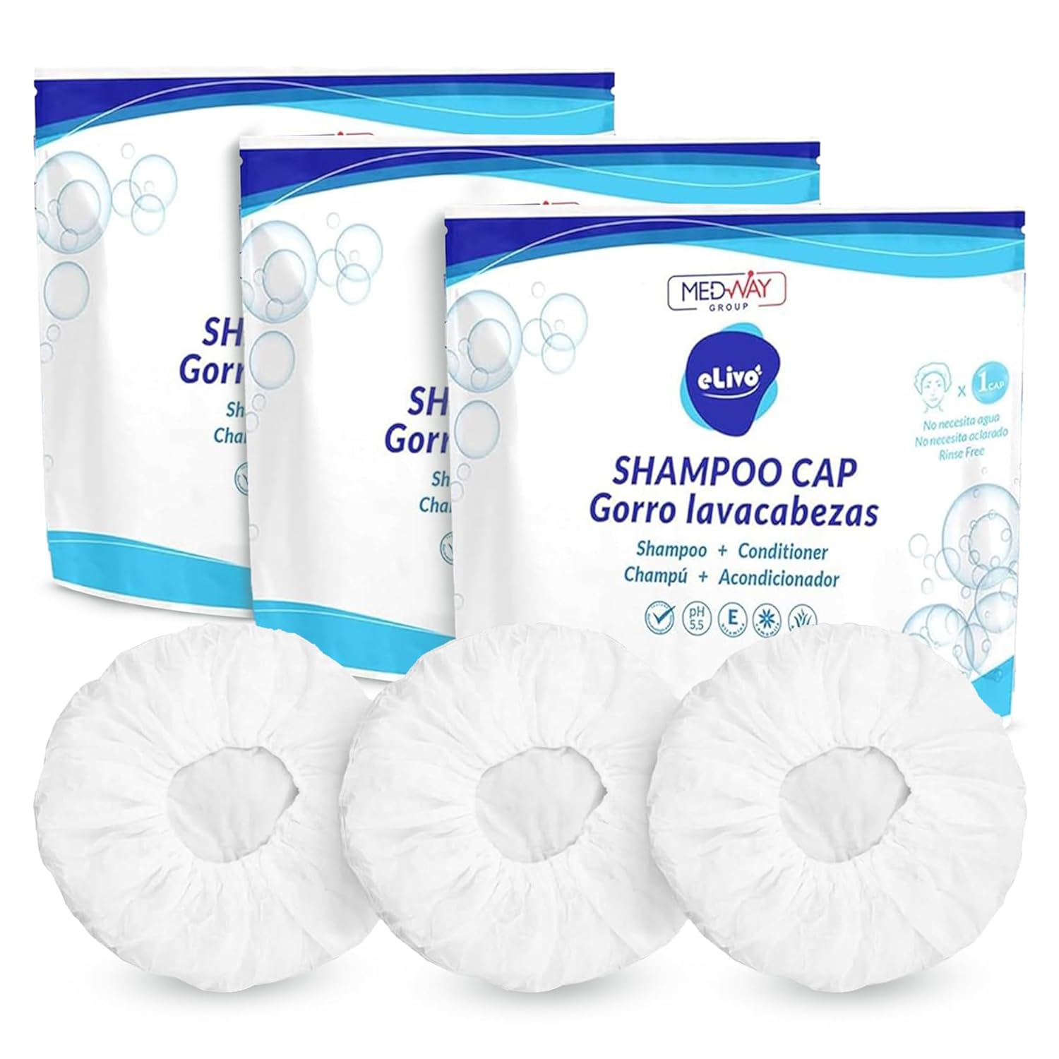 Hair Care Hospital - No Rinse Shampoo Cap 3 Pack