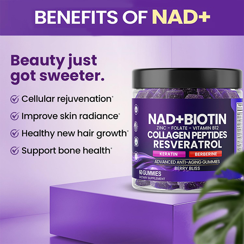 Hair Care Zinc - NAD+ Biotin Gummies with Vitamin D3