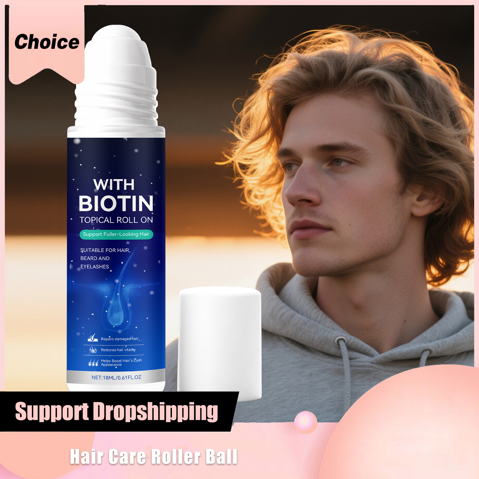 Hair Care Hair Serum - Men Hair Care Roll-On Ball Repair