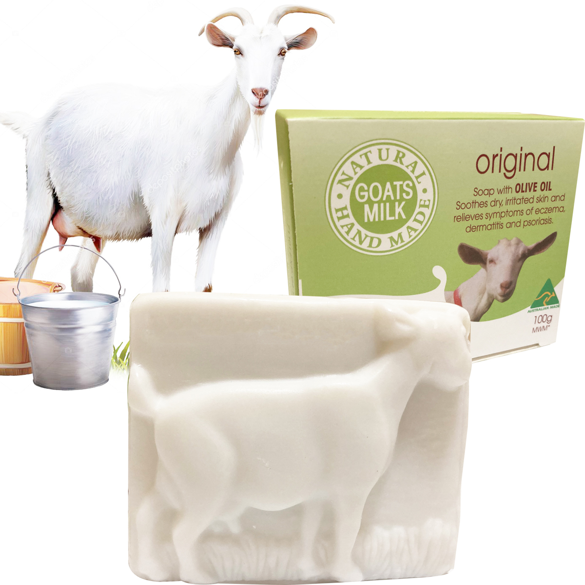 100g Natural Handmade Goats Mi - Hair Care Olive Oil avaliação e preço
