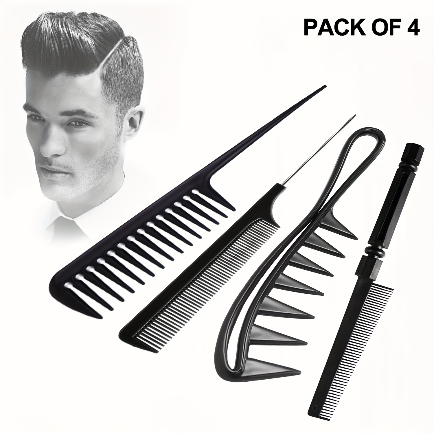 4-piece multifunctional comb,  - Hair Care Barber Daily avaliação e preço