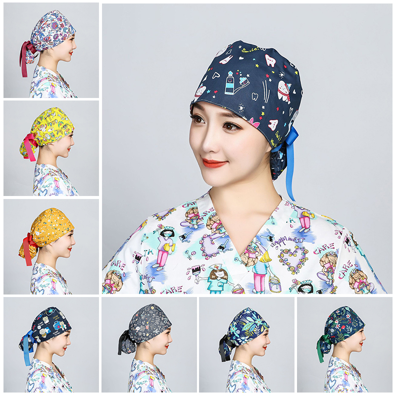 Printed Surgical Cap Scrub Cot - Hair Care Hospital avaliação e preço
