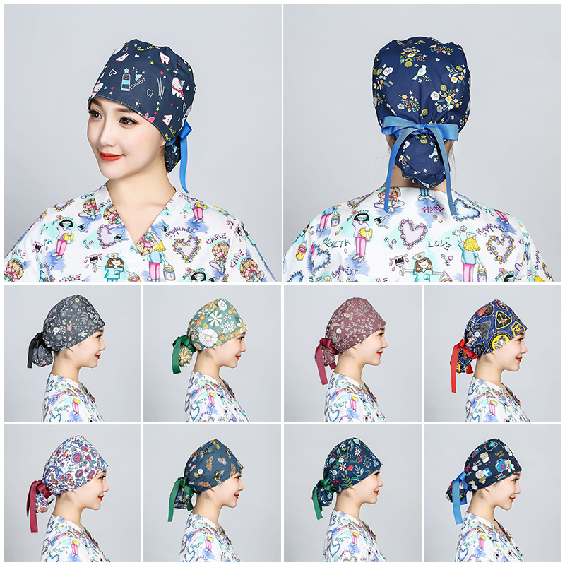 Printed Surgical Cap Scrub Cot - Hair Care Hospital avaliação e preço