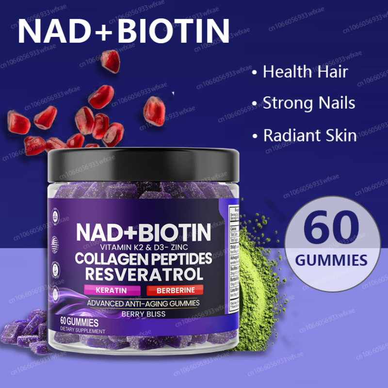 NAD+ Biotin Gummies with Vitam - Hair Care Zinc avaliação e preço