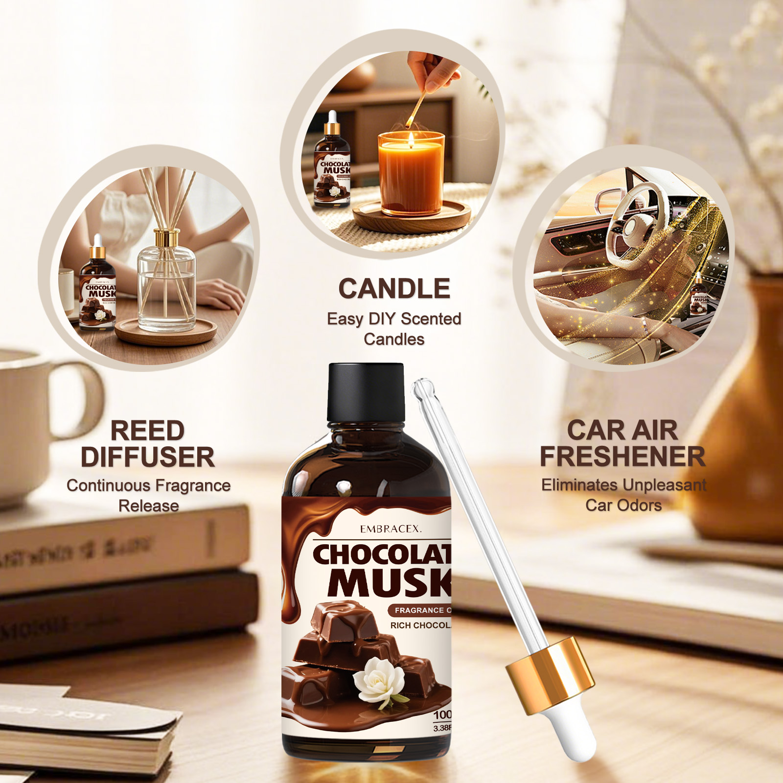 100ml Chocolate Musk Essential - Hair Care Essential Oil avaliação e preço