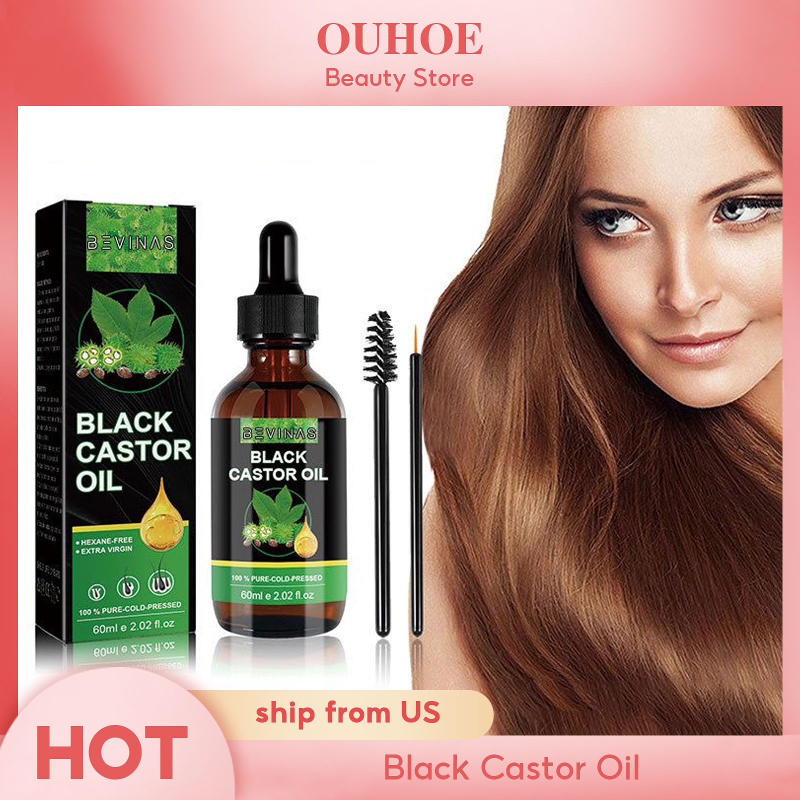 Black Castor Oil Nourishes Hai - Hair Care Hair Serum avaliação e preço