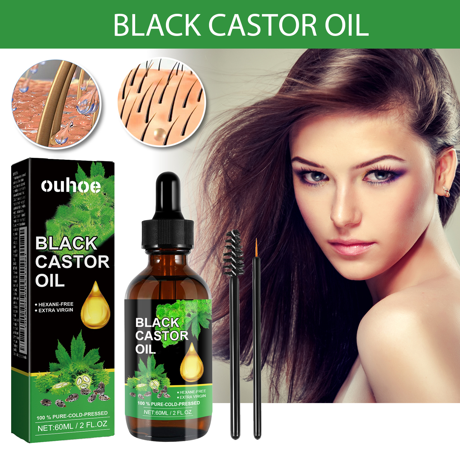Black Castor Oil Nourishes Hai - Hair Care Hair Serum avaliação e preço