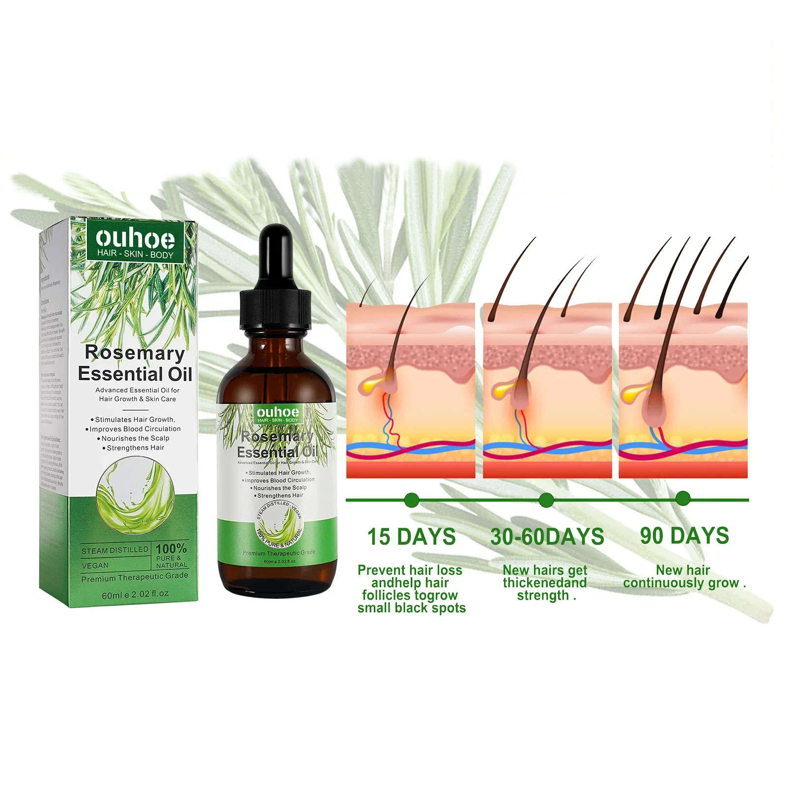 Rosemary Hair Growth Oil Anti- - Hair Care Ouai avaliação e preço