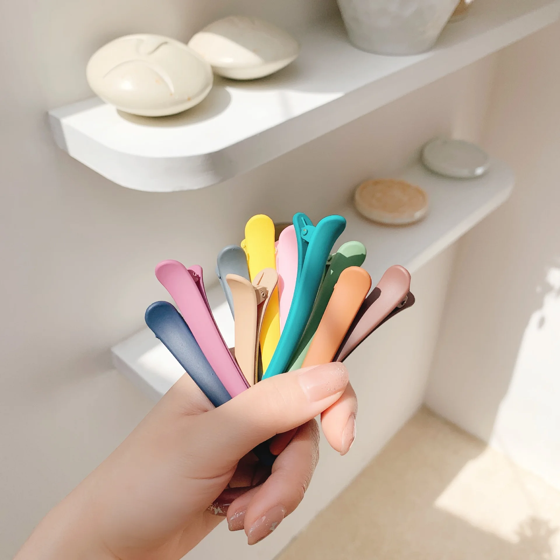 4Pcs/Set Duckbill Clip Candy C - Hair Care Salon avaliação e preço
