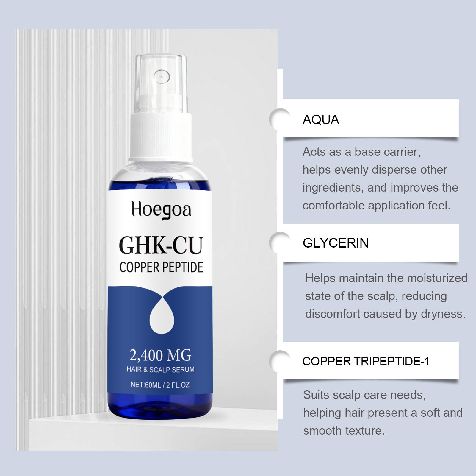 Ghk-Cu Copper Peptide for Hair - Hair Care Hair Serum avaliação e preço