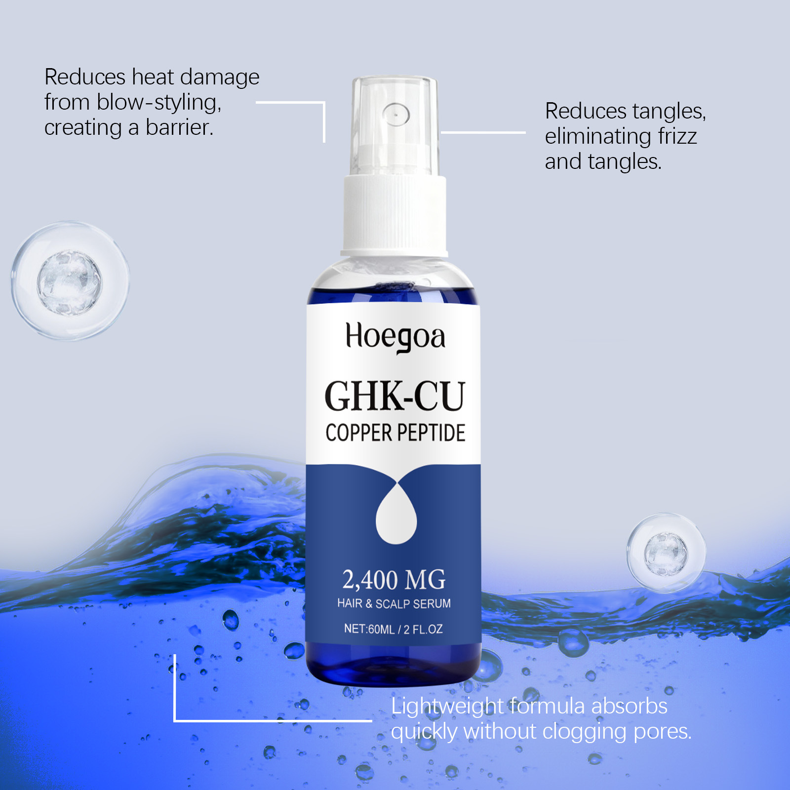 Ghk-Cu Copper Peptide for Hair - Hair Care Hair Serum avaliação e preço