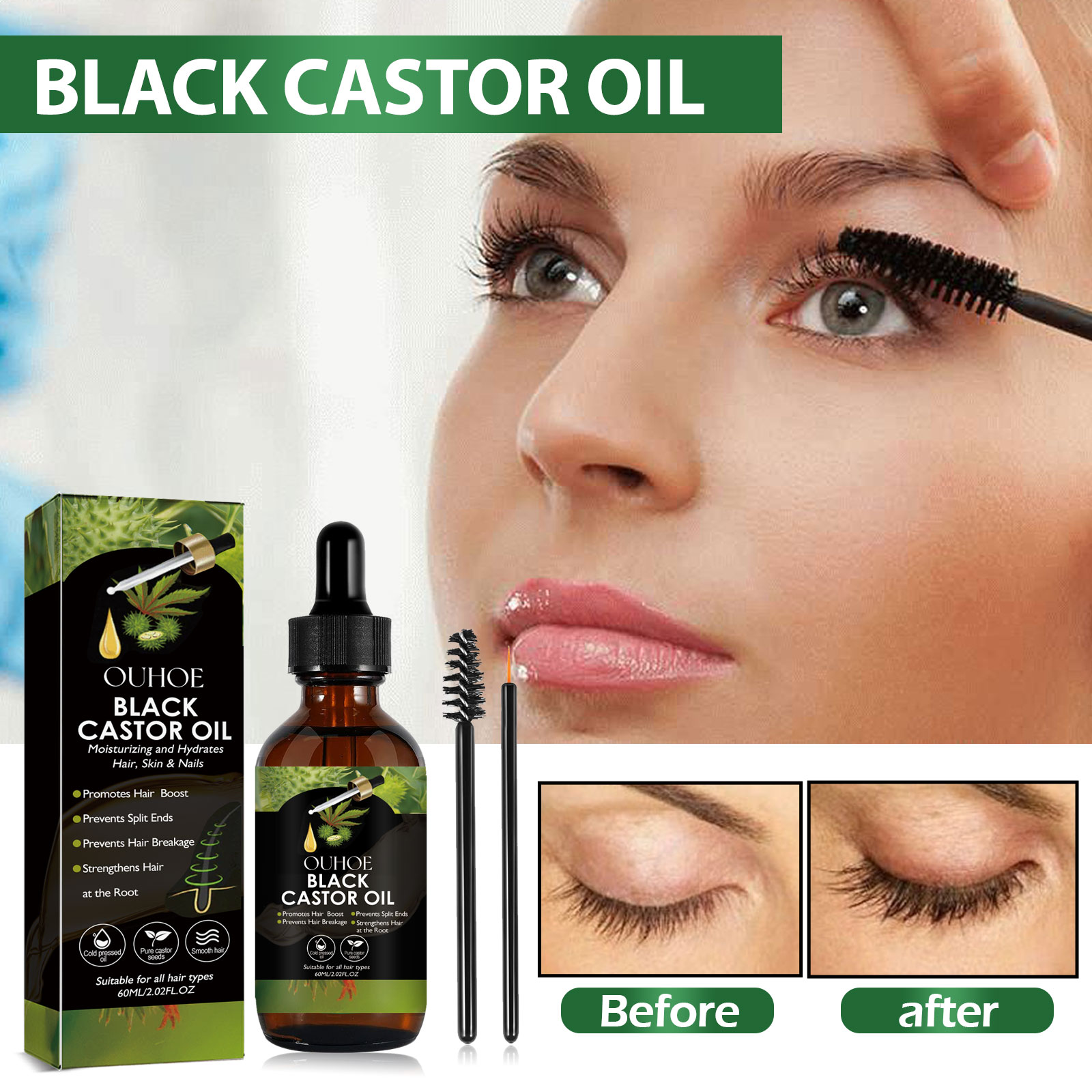 OUHOE Black Castor Oil 100% Or - Hair Care Ouai avaliação e preço