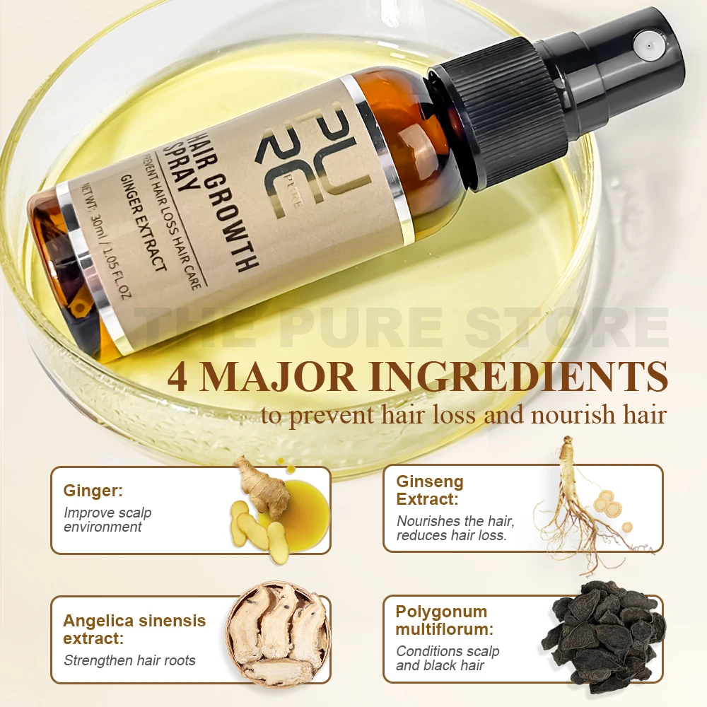PURC Ginger Hair Spray Root St - Hair Care Hair Serum avaliação e preço