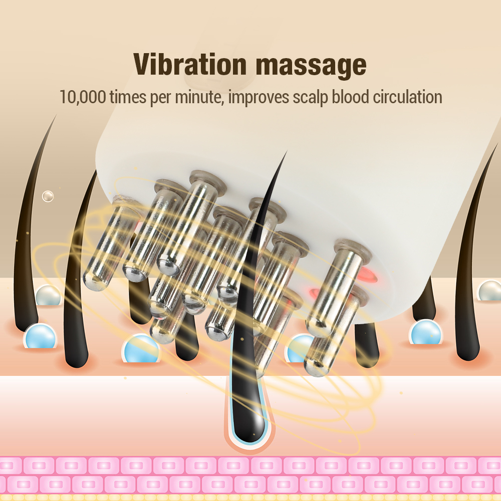 Electric Vibration Head Massag - Hair Care Essential Oil avaliação e preço