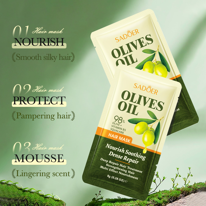 1/2Bags Olive Oil Hair Mask Co - Hair Care Olive Oil avaliação e preço
