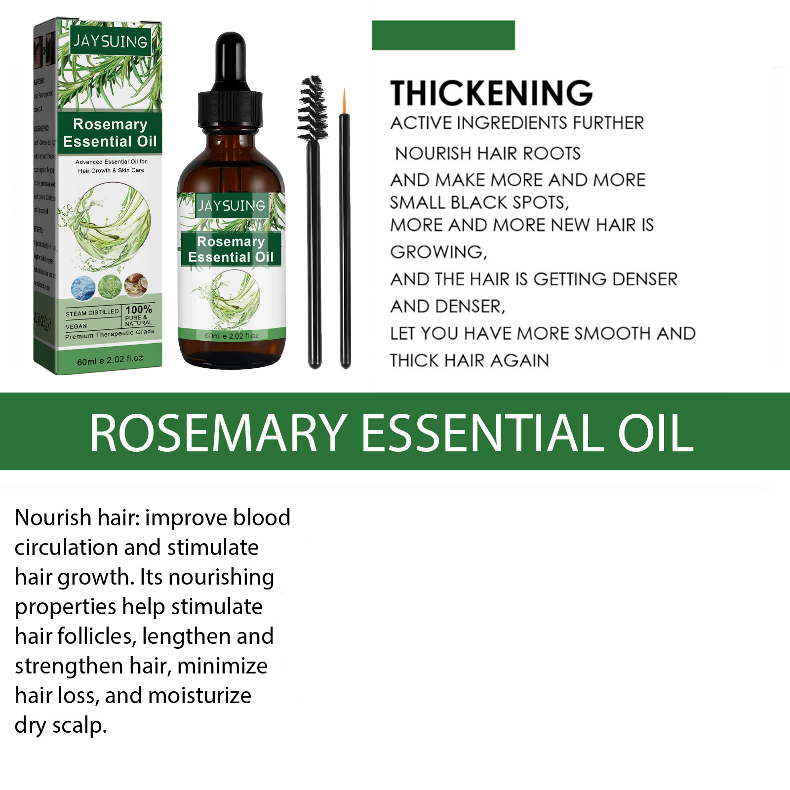Rosemary Essential Oil For Hai - Hair Care Hair Serum avaliação e preço