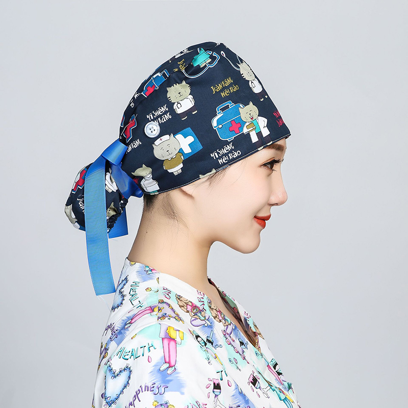 Printed Surgical Cap Scrub Cot - Hair Care Hospital avaliação e preço