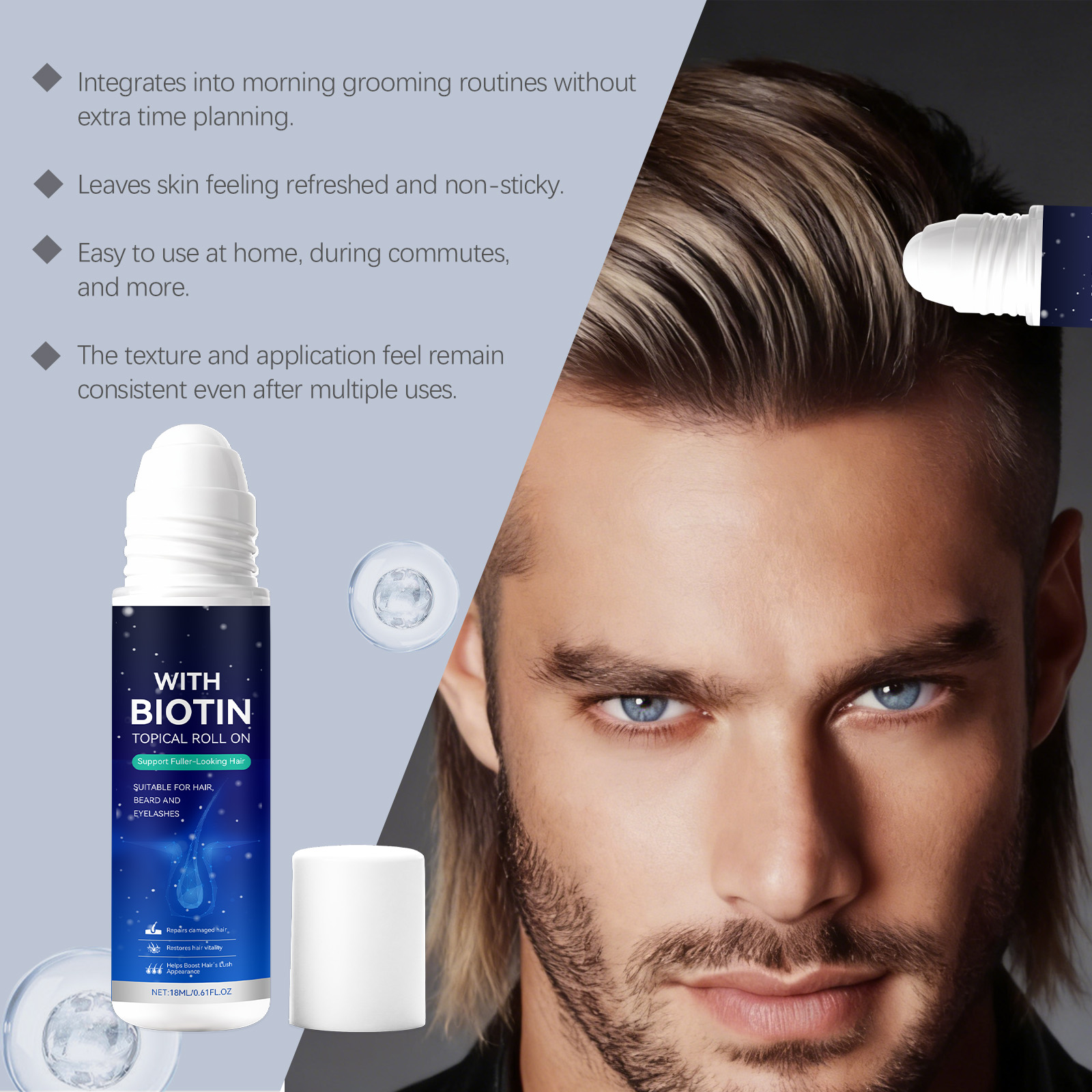 Men Hair Care Roll-On Ball Rep - Hair Care Hair Serum avaliação e preço