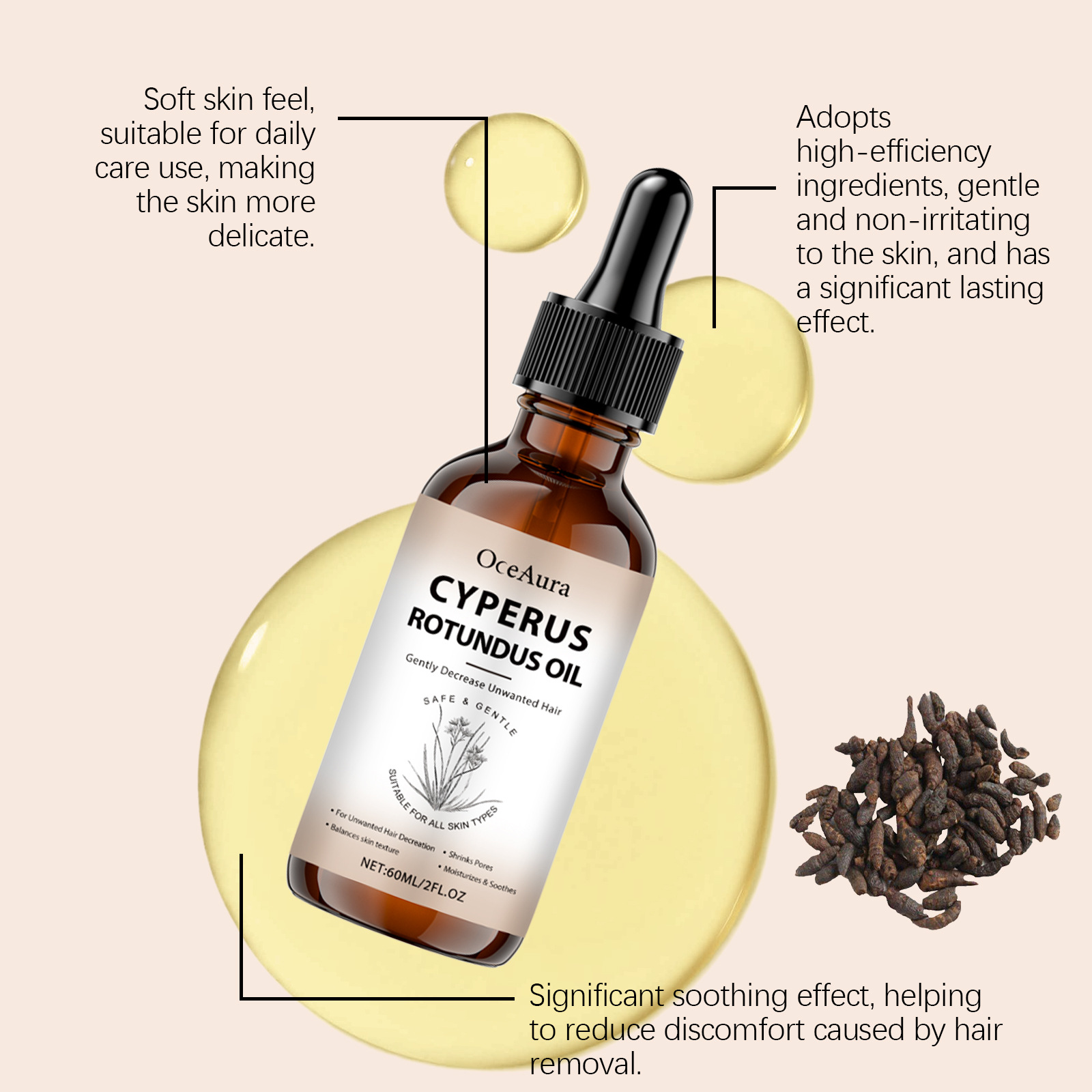 Cyperus Rotundus Oil for Hair  - Hair Care Hair Serum avaliação e preço