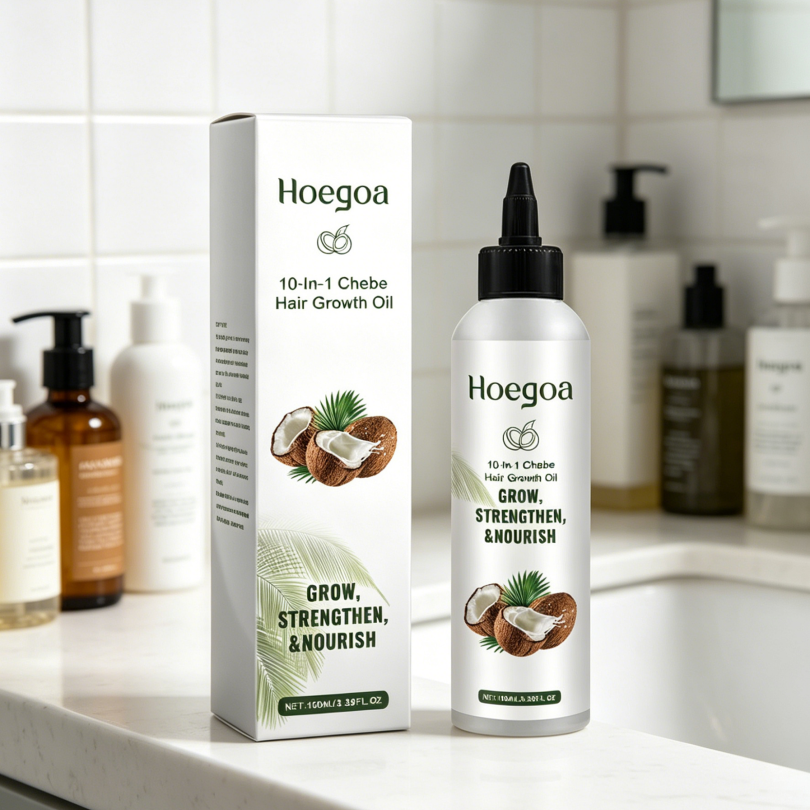 Hoegoa Chebe Hair Growth Oil F - Hair Care Essential Oil avaliação e preço