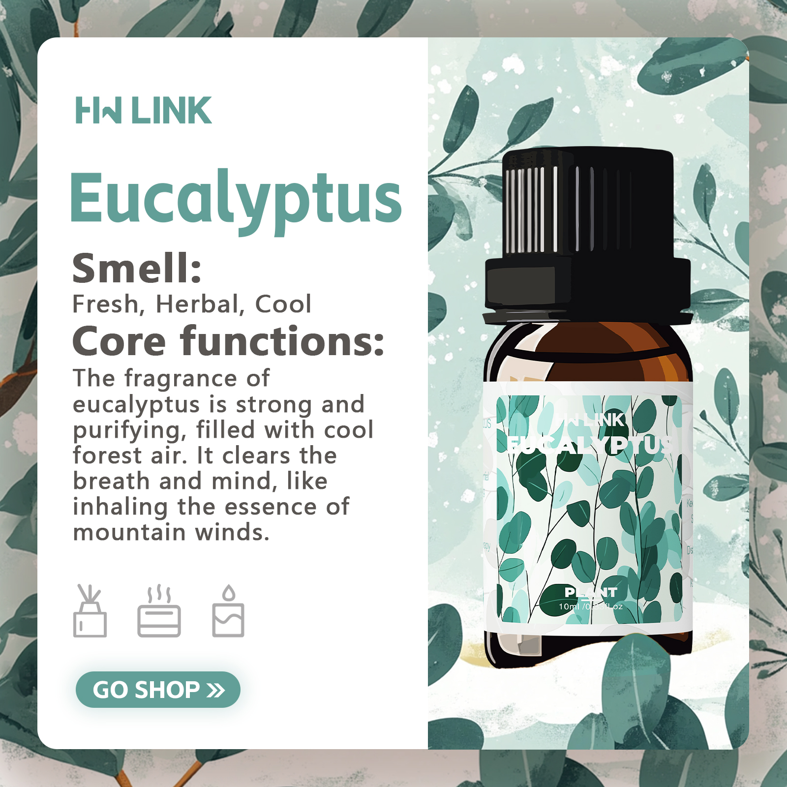 Eucalyptus Essential Oils 10ml - Hair Care Essential Oil avaliação e preço