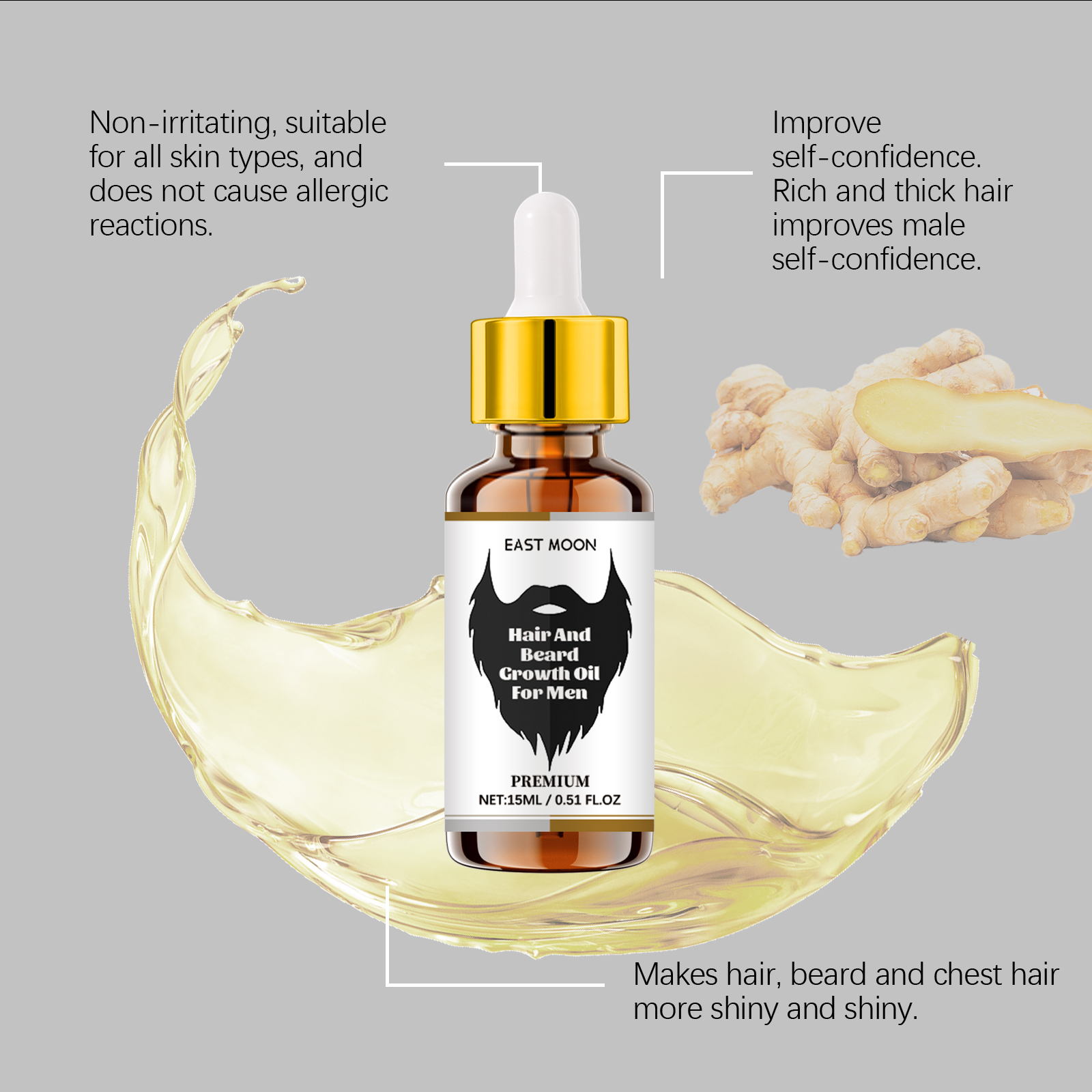 15ML Men Beard Care Oil Nouris - Hair Care Essence avaliação e preço